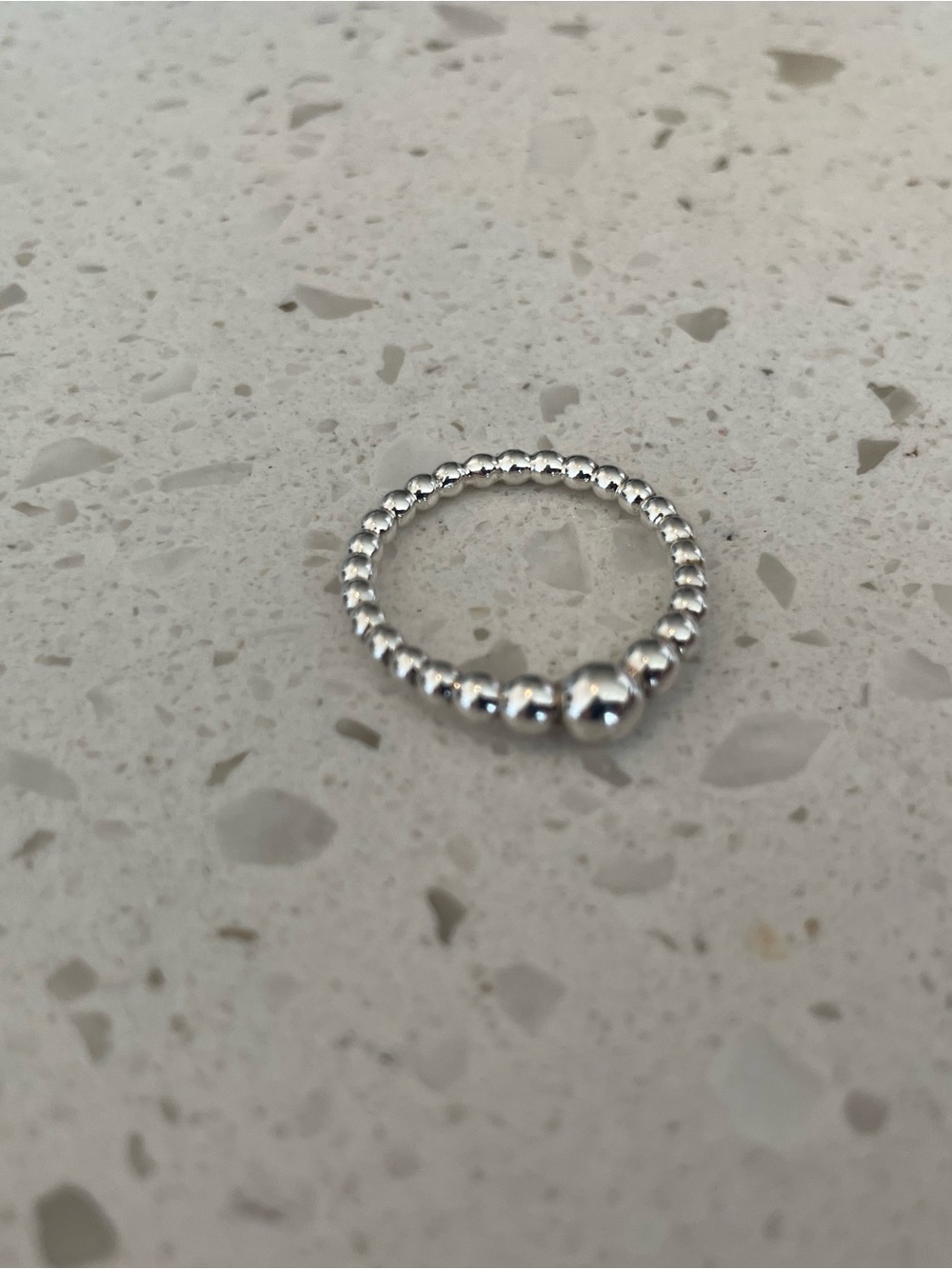Pandora Silver Beaded Stack Ring - Silver - Picture 1 of 1